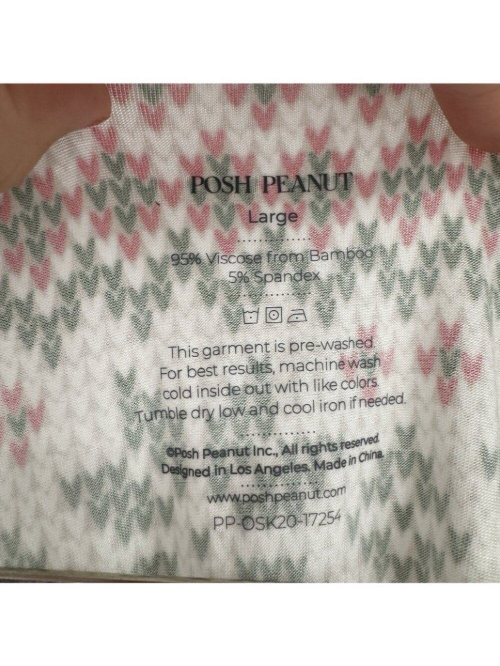 Posh Peanut Bamboo Nicholas Holiday Fair Isle Pajama Set sz L Women's Christmas - Picture 4 of 9